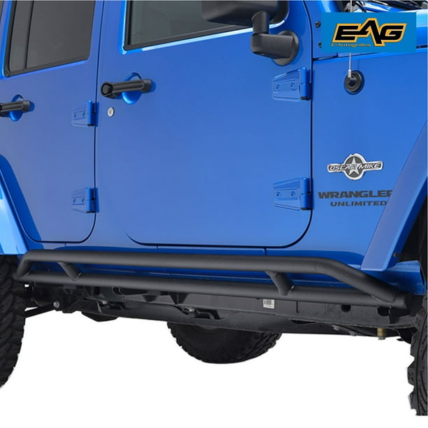 EAG Tubular Side Armor Rocker Guard Rock Sliders A Pair Fit for 07-18 Wrangler JK 4 Door EAG Tubular Side Armor Rocker Guard Rock Sliders A Pair Fit for 07-18 Wrangler JK 4 Door
